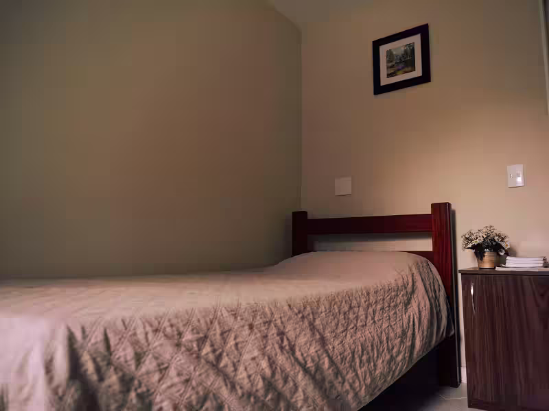 Quarto de residentes da Casa Joá