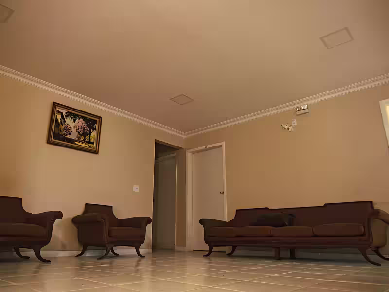 Área de lazer arborizada da Casa Joá